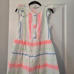 Womens Vineyard Vines Size 2 White Dress with bright stripes